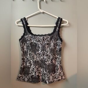 White House Black Market Made in Canada Corset Style Lace Straps Size M
